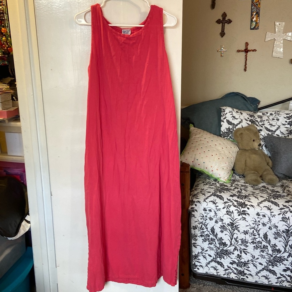 Oh my gauze maxi dress coral l-xl